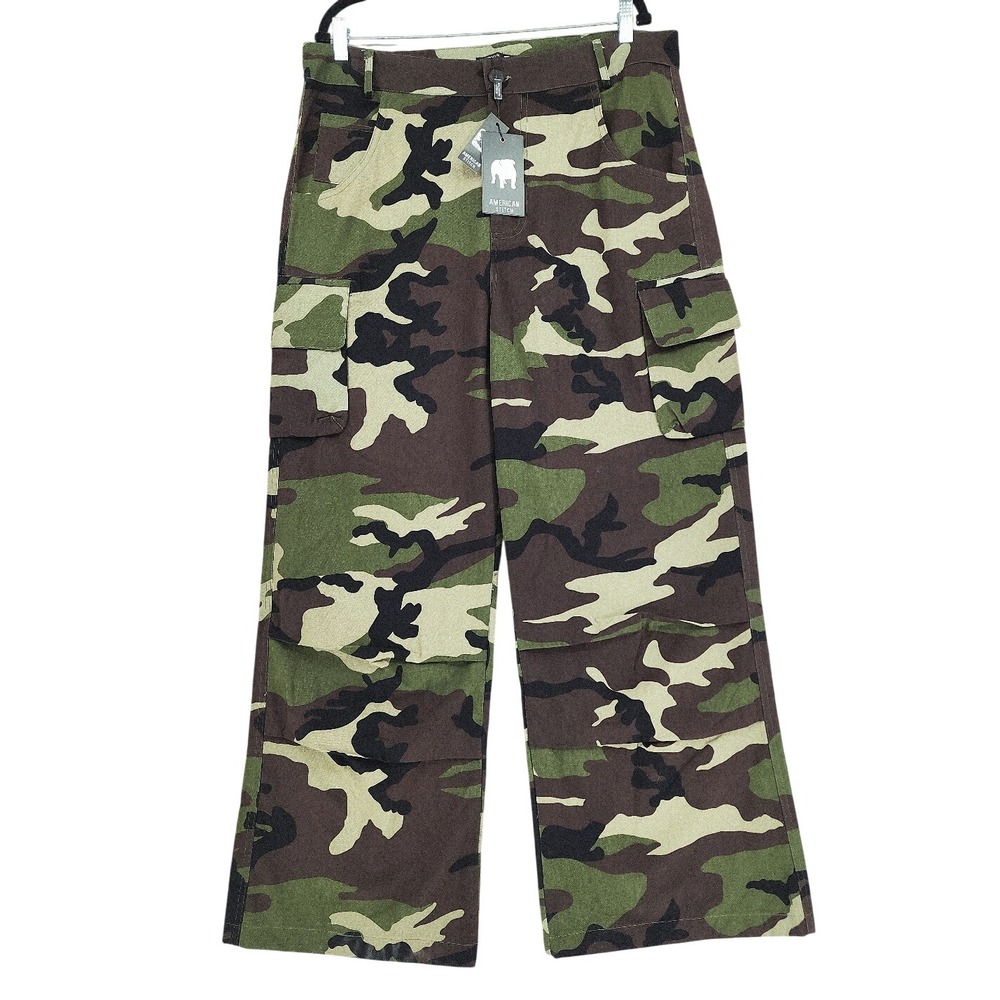 American Stitch Cargo Pants‎ 38x31 Mens Camo Wide Leg Streetwear Army Grunge NEW